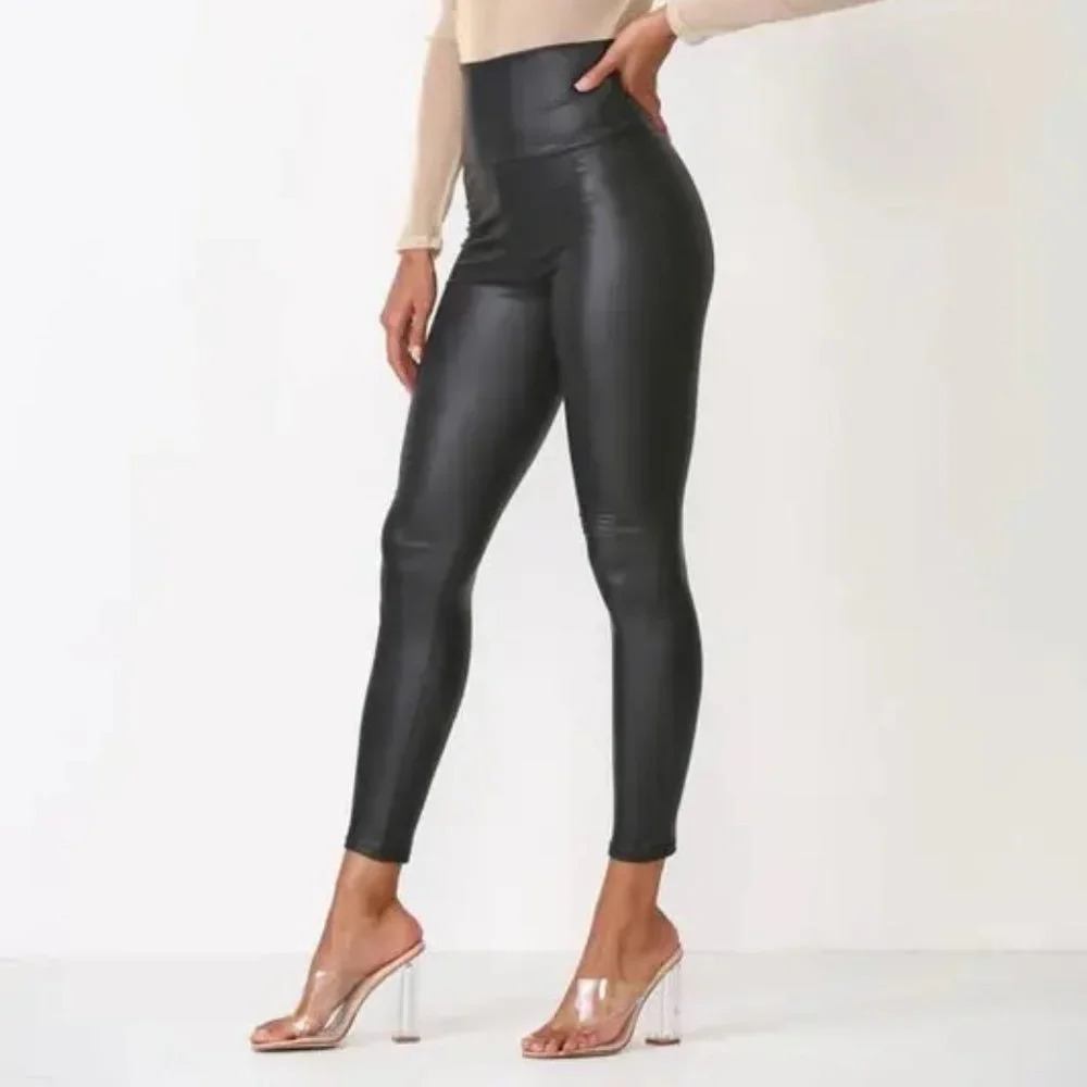 High waist faux leather legging NWT